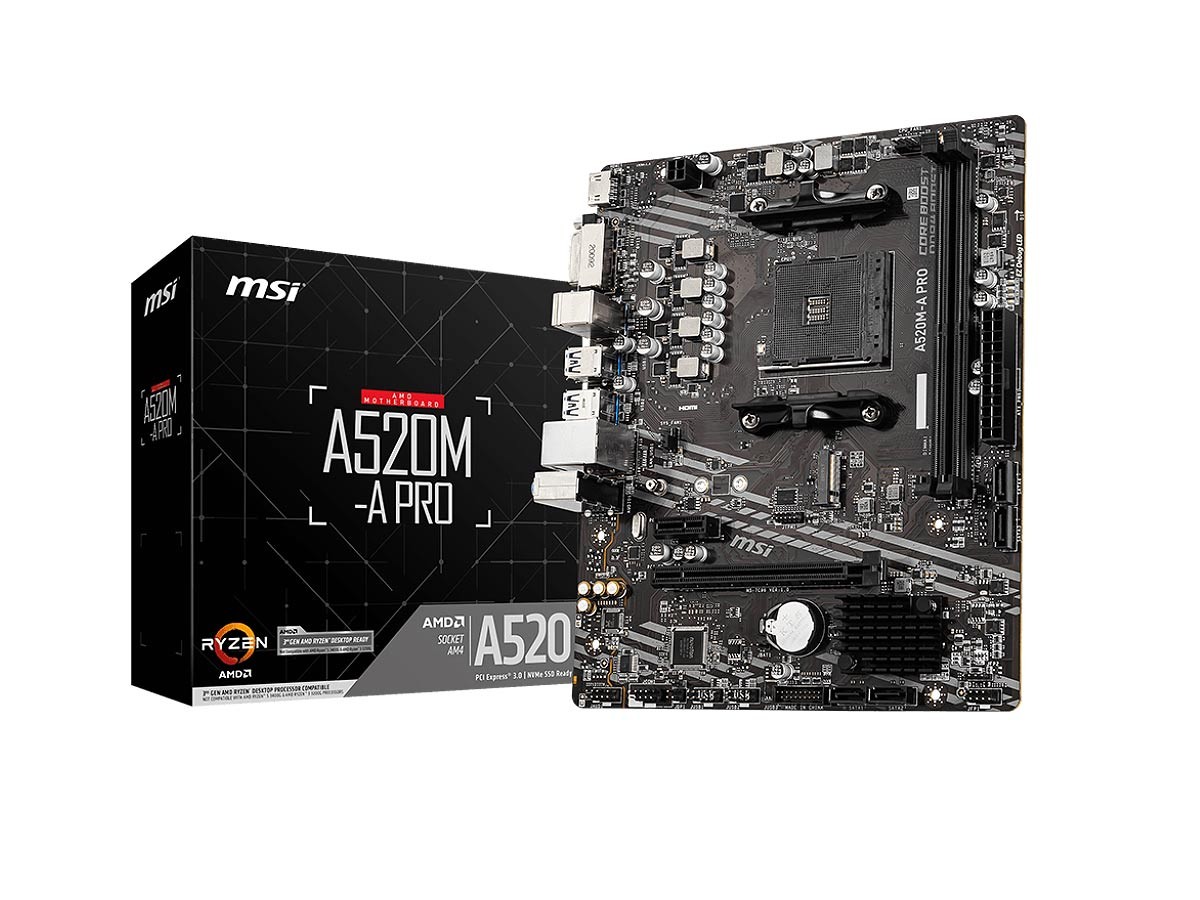 TARJETA MADRE MSI A520M-A PRO DDR4 AM4 MICRO-ATX