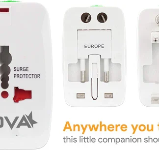 ADAPTADOR UNIVERSAL DE VIAJE NOVA FEU001001C BLANCO