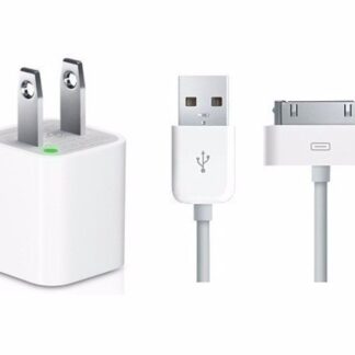 CARGADOR PARA IPHONE 4G 2-EN-1 CON CABLE 30 PINES