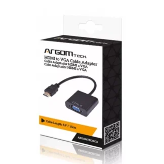 ADAPTADOR ARGOM DISPLAYPORT A VGA 15CM NEGRO ARG-CB-0056