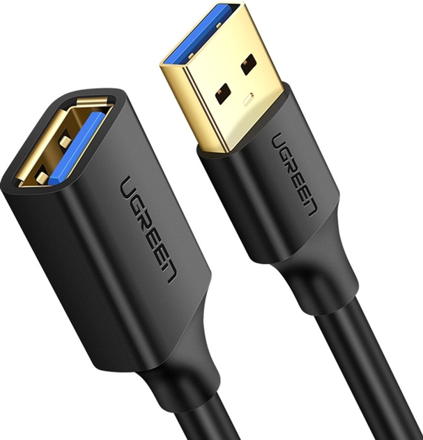 CABLE UGREEN USB-A A USB-A 3.0 2M NEGRO US129