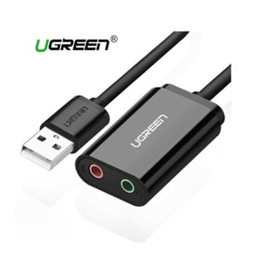 ADAPTADOR DE AUDIO UGREEN USB-A A 3.5MM NEGRO US205