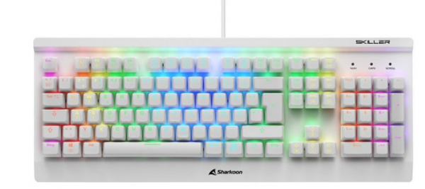 TECLADO SHARKOON SKILLER MECH SGK3 WH – USB KAILH BLUE - Image 2