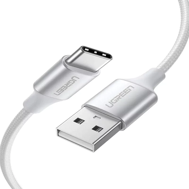 CABLE UGREEN USB-A 2.0 A USB-C 1.5M BLANCO US287