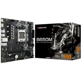 TARJETA MADRE BIOSTAR B650MT AM5 MICRO-ATX DDR5 HDMI USB-C M.2