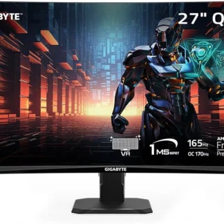 MONITOR GAMING GIGABYTE GS27QC 27" WQHD 165HZ CURVO HDMI DISPLAYPORT NEGRO