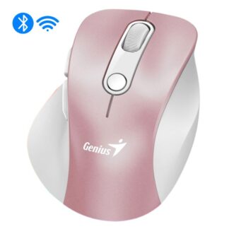 MOUSE GENIUS ERGO 9000S PRO INALÁMBRICO RGB ROSADO 2400 DPI USB-C