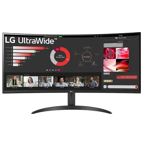 MONITOR LG ULTRAWIDE 34WR50QC-B 34" WQHD CURVO VA 100HZ HDR10 FREESYNC HDMI DISPLAYPORT NEGRO