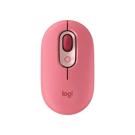 MOUSE LOGITECH POP INALÁMBRICO BLUETOOTH + USB HEARTBREAKER ROSA CON EMOJIS