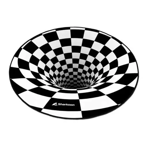 ALFOMBRILLA PARA SILLA GAMER SHARKOON SFM12 3D VORTEX REDONDA BLANCO/NEGRO 120cm