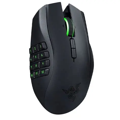 MOUSE GAMER RAZER NAGA PRO INALÁMBRICO USB NEGRO RGB 20000 DPI 3 CARAS INTERCAMBIABLES