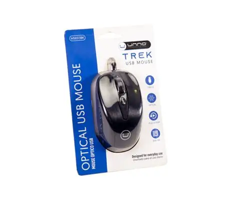 MOUSE UNNO TEKNO TREK USB NEGRO ALÁMBRICO - Image 2