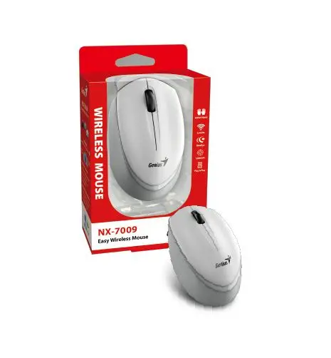 MOUSE GENIUS RS2 NX-7009 INALÁMBRICO USB BLANCO-GRIS - Image 2