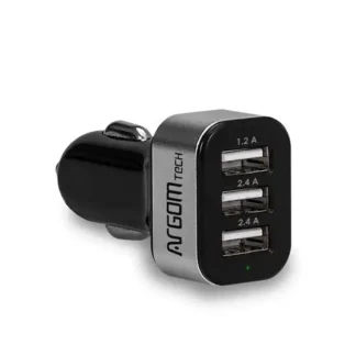 CARGADOR DE AUTO ARGOM 1 PUERTO USB NEGRO ARG-AC-0113BK