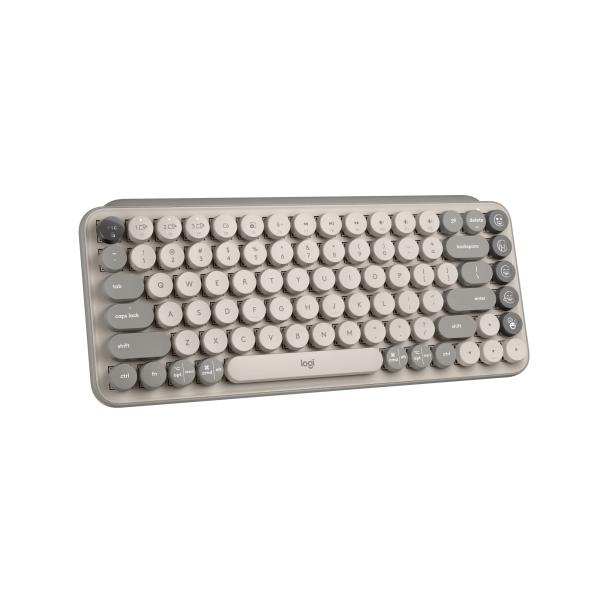 TECLADO LOGITECH INALAMBRICO POP MECHANICAL WITH EMOJI MIST-SAND BT