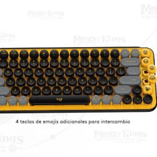 TECLADO LOGITECH POP KEYS INALAMBRICO WITH EMOJI KEYS BLAST YELLOW