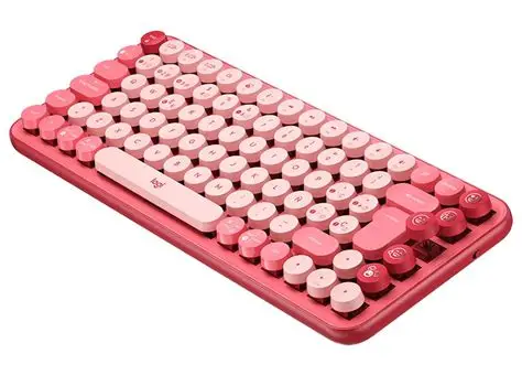 TECLADO LOGITECH POP KEYS INALAMBRICO WITH EMOJI KEYS HEARTBREAKER ROSE - Image 3