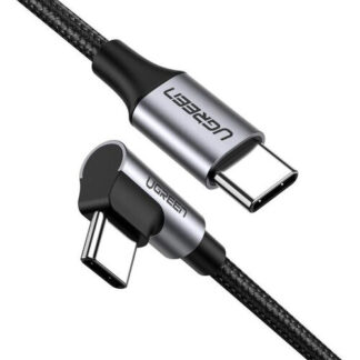 CABLE UGREEN USB-A A USB-C 2M ÁNGULO RECTO GRIS US176