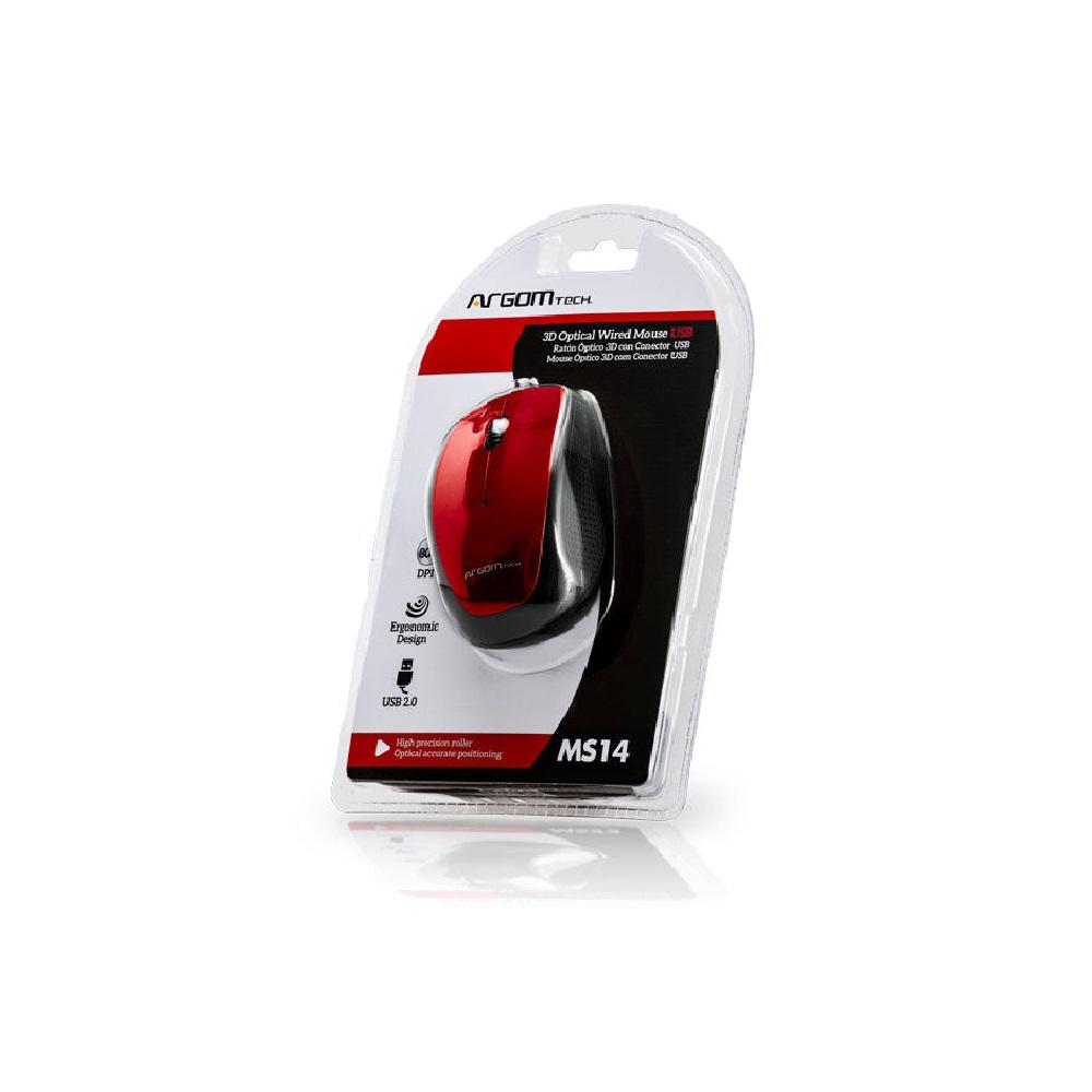 MOUSE ARGOM USB ROJO ARG-MS-0014R - Image 2