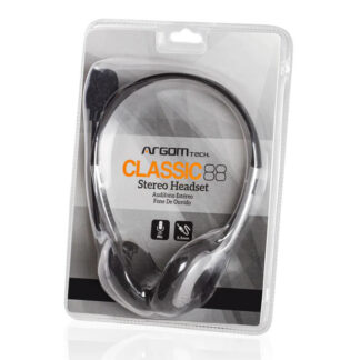 HEADSET ARGOM ARG-HS-0088 CON MICRÓFONO NEGRO