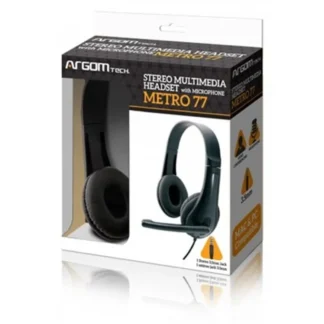 HEADSET ESTÉREO ARGOM METRO 77 CON MICRÓFONO ARG-HS-0077