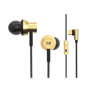 AUDÍFONOS IN-EAR HIFUTURE HI5 ALÁMBRICOS USB-C DORADO