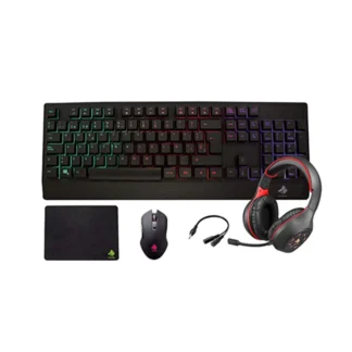 KIT GAMER EAGLE WARRIOR RHINO 4 EN 1 (KMB302 + MOM636 + FXX24182 + FHS3007)