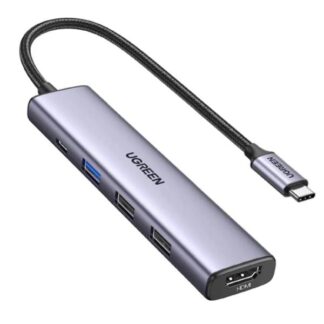HUB UGREEN CM478 5 EN 1 USB-C HDMI + PD + USB-A 3.0 + 2 × USB-A 2.0 GRIS