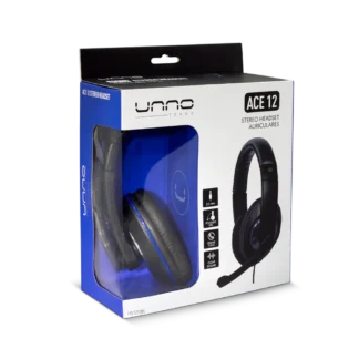 HEADSET UNNO TEKNO ACE 12 CON MICRÓFONO 3.5 MM HS7212BL