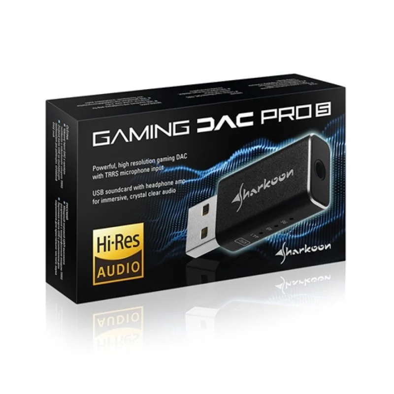 ADAPTADOR USB DE SONIDO SHARKOON GAMING DAC PRO S V2