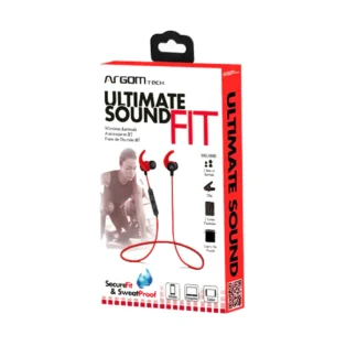 AURICULAR BLUETOOTH ARGOM ULTIMATE SOUND FIT ROJO