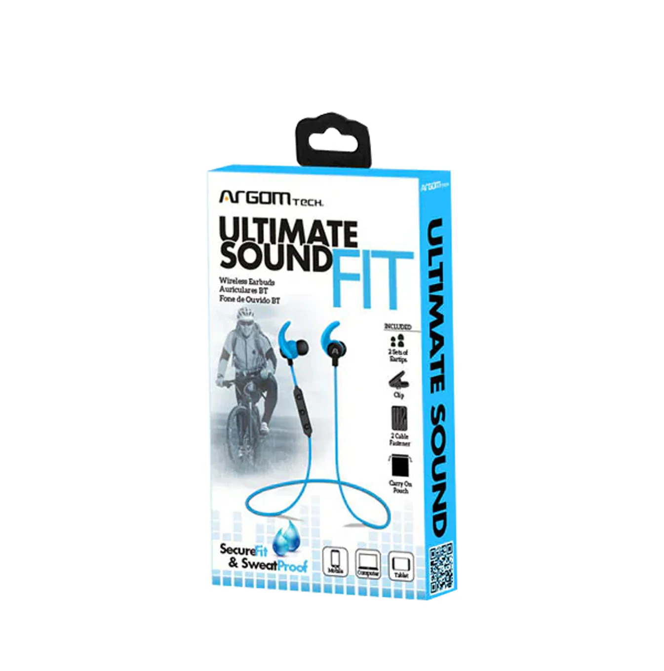 AURICULAR BLUETOOTH ARGOM ULTIMATE FIT AZUL