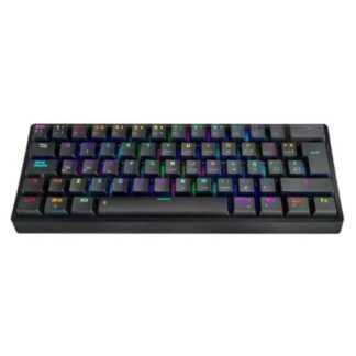 TECLADO GAMER EAGLE WARRIOR MECÁNICO USB + INALÁMBRICO BLUETOOTH 62 RGB LED BACKLIT BLACK SPANISH KAY182U0003C