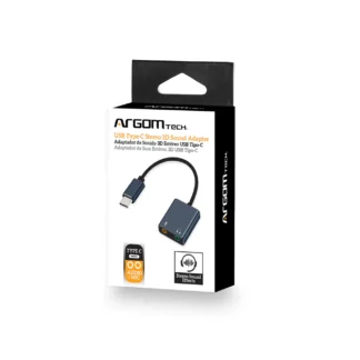 ADAPTADOR DE AUDIO ARGOM TYPE-C A STEREO + MIC MONO ARG-CB-0066