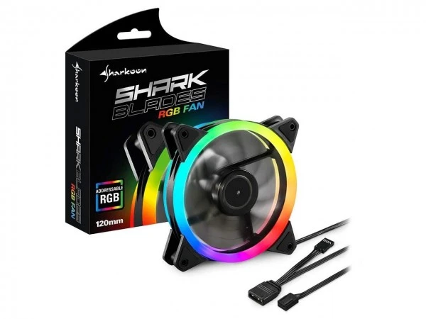 ABANICO GAMER SHARKOON SHARK BLADES RGB 120MM