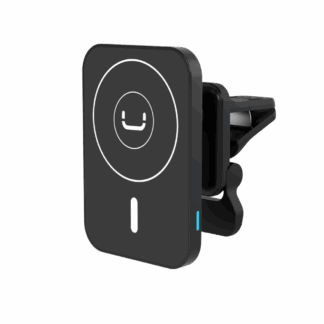SOPORTE DE CELULAR UNNO TEKNO CH3013BK CON CARGADOR INALÁMBRICO MAGNÉTICO PARA VENTILACIÓN NEGRO