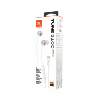AUDÍFONO JBL TUNE 310C ALÁMBRICO TIPO C BLANCO