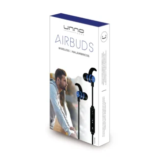 AURICULARES BLUETOOTH UNNO TEKNO AIRBUDS HS7111B CON MICRÓFONO AZUL