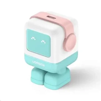CARGADOR UGREEN CD359 ROBOT NEXODE PD GaN USB-C 30W ROSADO/TURQUESA