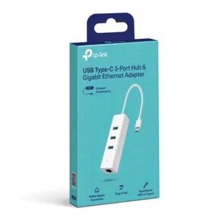ADAPTADOR TP LINK UE330C USB-C 3 PUERTOS USB 1 PUERTO GIGABIT ETHERNET 5 GBPS
