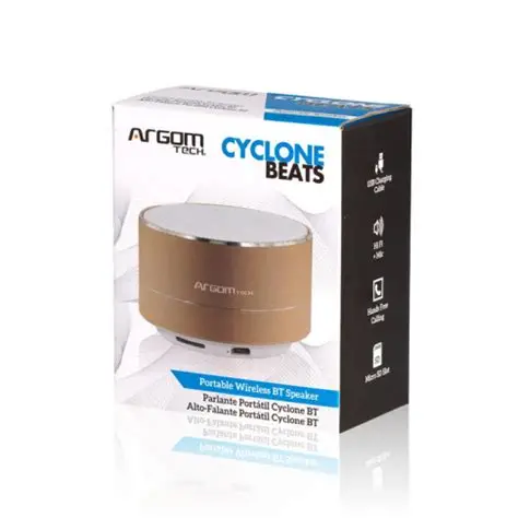 PARLANTE INALÁMBRICO ARGOM CYCLONE BT DORADO ARG-SP-2803GD - Image 2