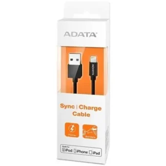 CABLE ADATA LIGHTNING USB-A A IPHONE 1M NEGRO AMFIPL-1M-CBK