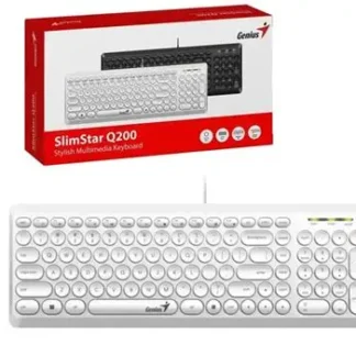 TECLADO GENIUS SLIMSTAR Q200 USB BLANCO ESPAÑOL