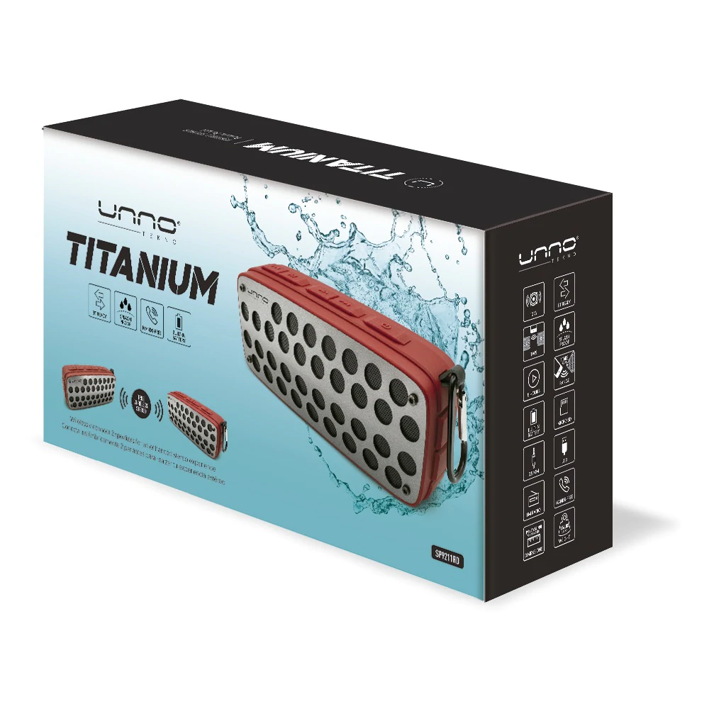 PARLANTE UNNO TEKNO TITANIUM BT TWS RED SP9211RD - Image 3