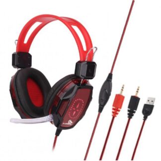HEADSET GAMER X-LION HP-900 CON MICRÓFONO 3.5 MM NEGRO/ROJO
