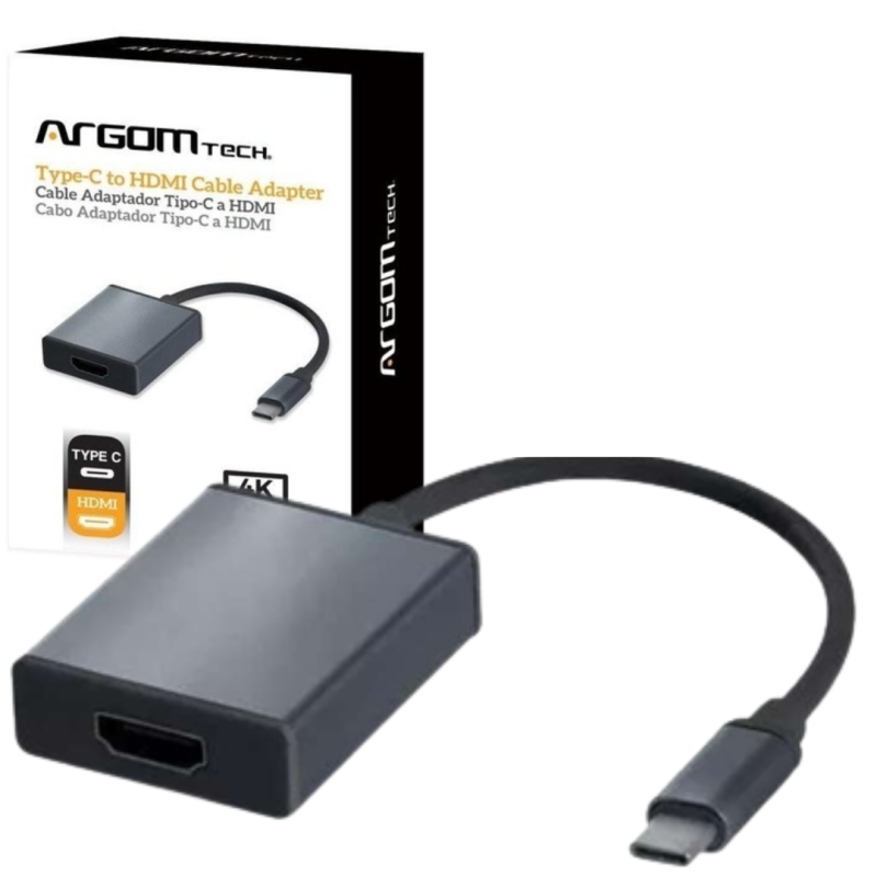 CABLE ARGOM TYPE-C A DISPLAYPORT 1.8M NEGRO ARG-CB-0061