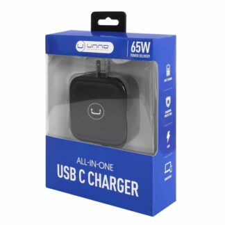 CARGADOR TODO EN UNO UNNO TEKNO PW5293BK 65W USB-C NEGRO
